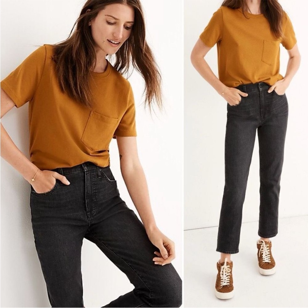 Madewell Charcoal Straight Leg Jeans